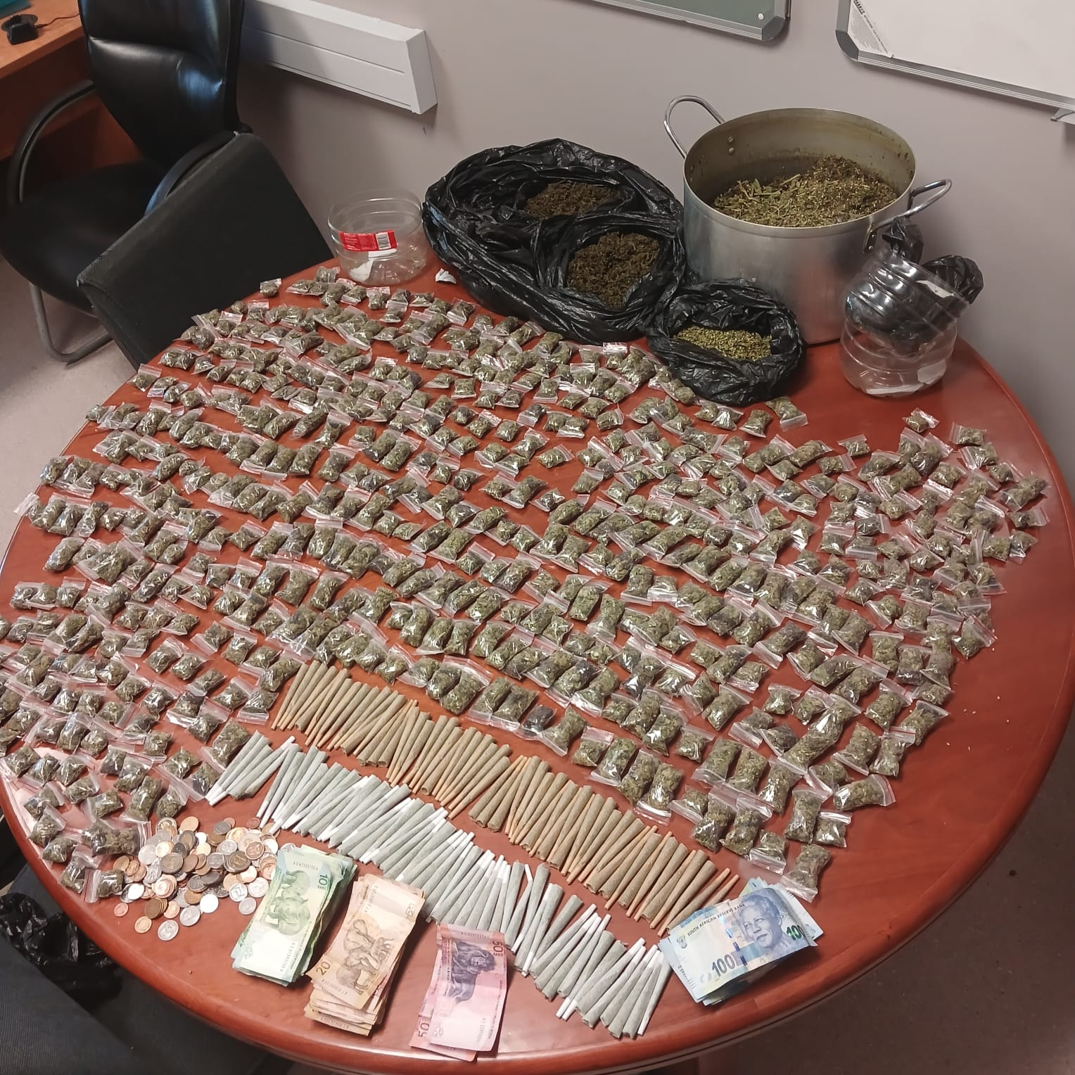 Police in Mangaung Metro seized drugs, arrested a 20-year-old dealer, and detained several suspects during Operation Shanela II.