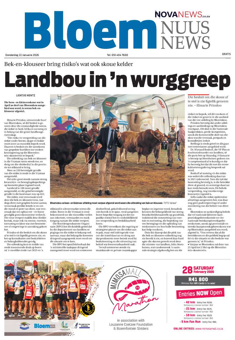 BloemNuus – E-Edition – 22 January 2022