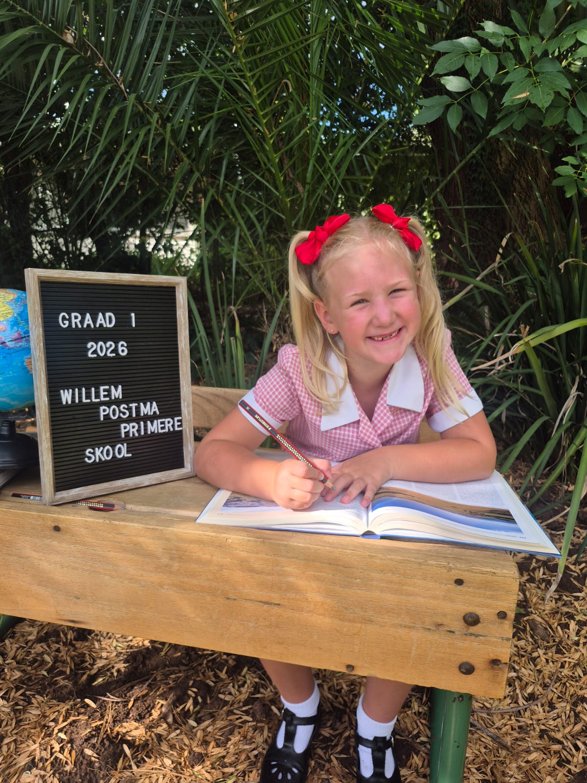 Gr. 1’s deel foto’s van hul eerste dag van skool