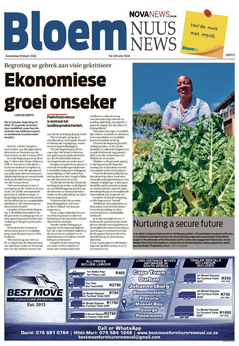 BloemNuus – E-Edition – 19 Maart 2026