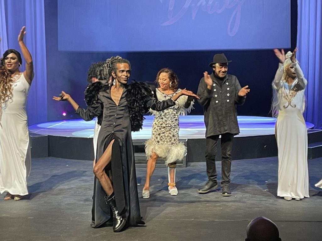 Soli Philander performs on stage.