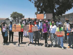 Nyanga men march for women in support of 16 Days of Activism for No Violence Against Women and Children
