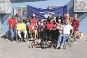 Qhakaza donated single shoes to people with one foot