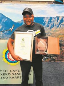 Langa Safety Patrol chair Bandile Gcuwa wins crime fighter of the year award