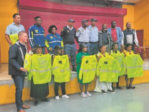 Neighbourhood watch members from Ward 33 in Samora Machel receive new working equipment