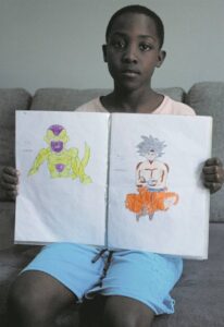 Shy artist speaks through drawings