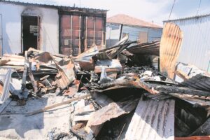 Two-month old baby ‘escapes’ shack fire as blaze claims his mother’s life