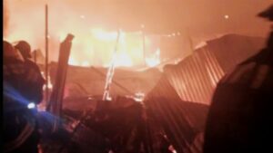 Two children die in a shack fire