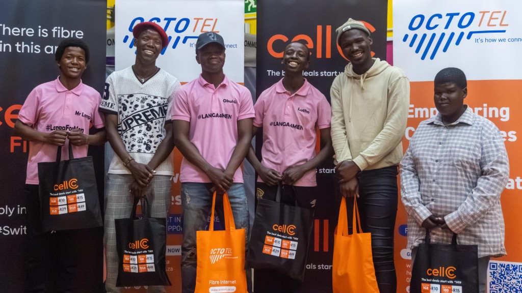 The Langaformen team with founder Luyolo Lengisi, leading the charge to raise protectors and build safer communities in Langa.