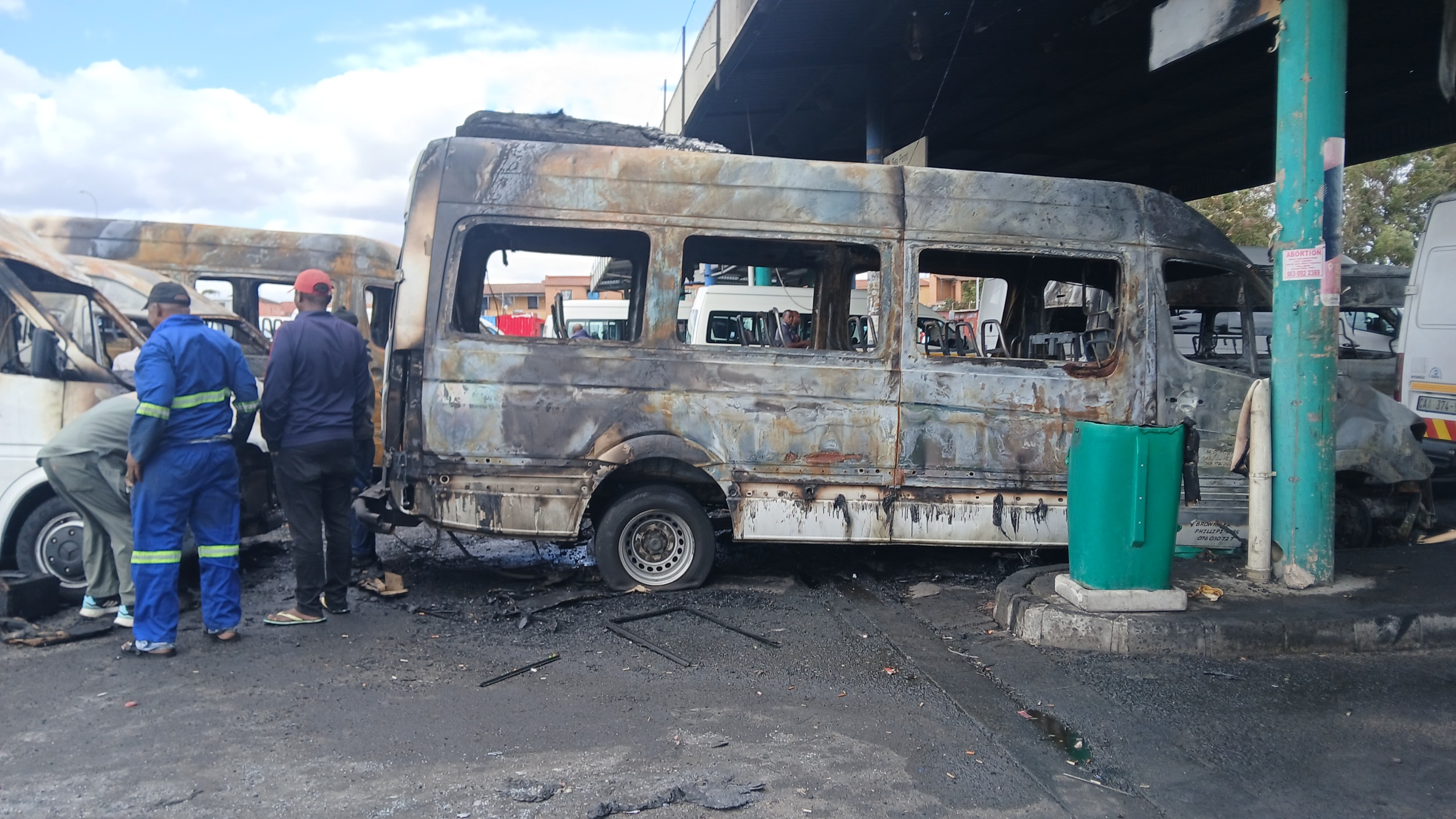 Nine taxis gutted by fire at Nyanga Terminus Taxi Rank