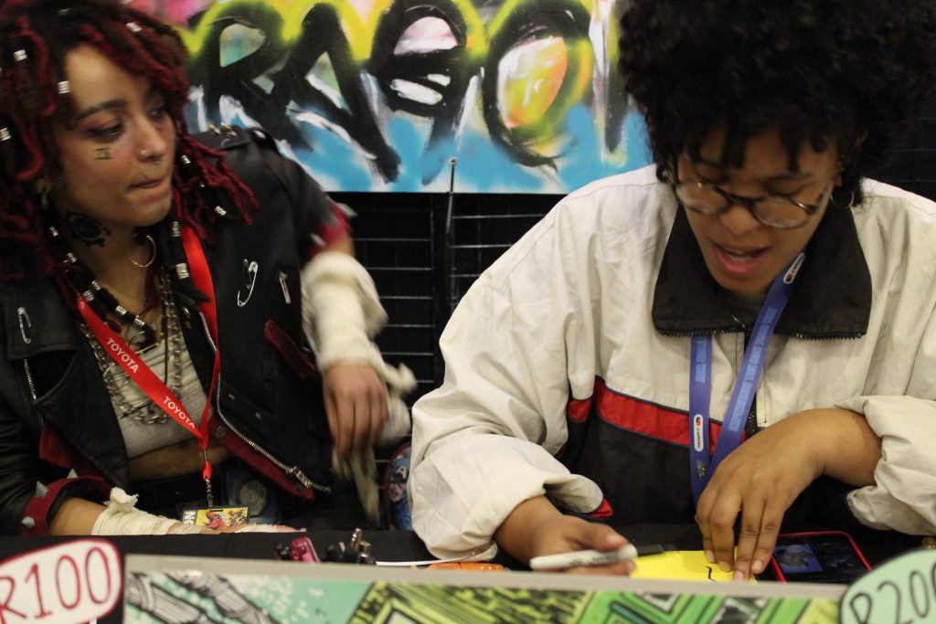 Darney Marks of Portland and Gabriela Valerio of Brooklyn were among the City of Cape Town's featured emerging artists.
