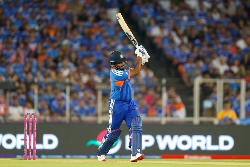 Openingskolwer Sanju Samson.