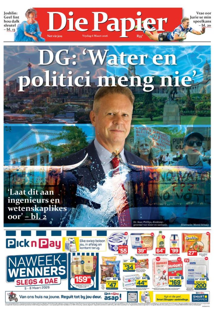 Die PapierDie Papier, 6 Maart (Gauteng en Vrystaat)