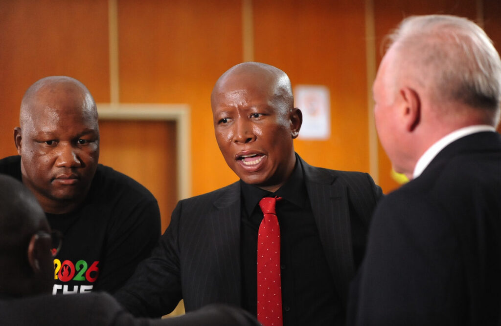 EFF-leier Julius tydens sy vuurwapensaak se vonnisoplegging op 2 April vanjaar.