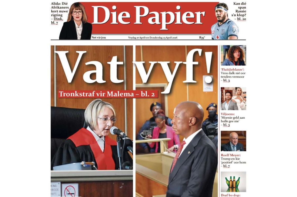 Die nuwe uitgawe van Die Papier is hier: Als oor Malema se vonnis en véél meer