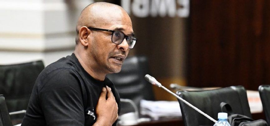 Fadiel Adams, leier van die National Coloured Congress.