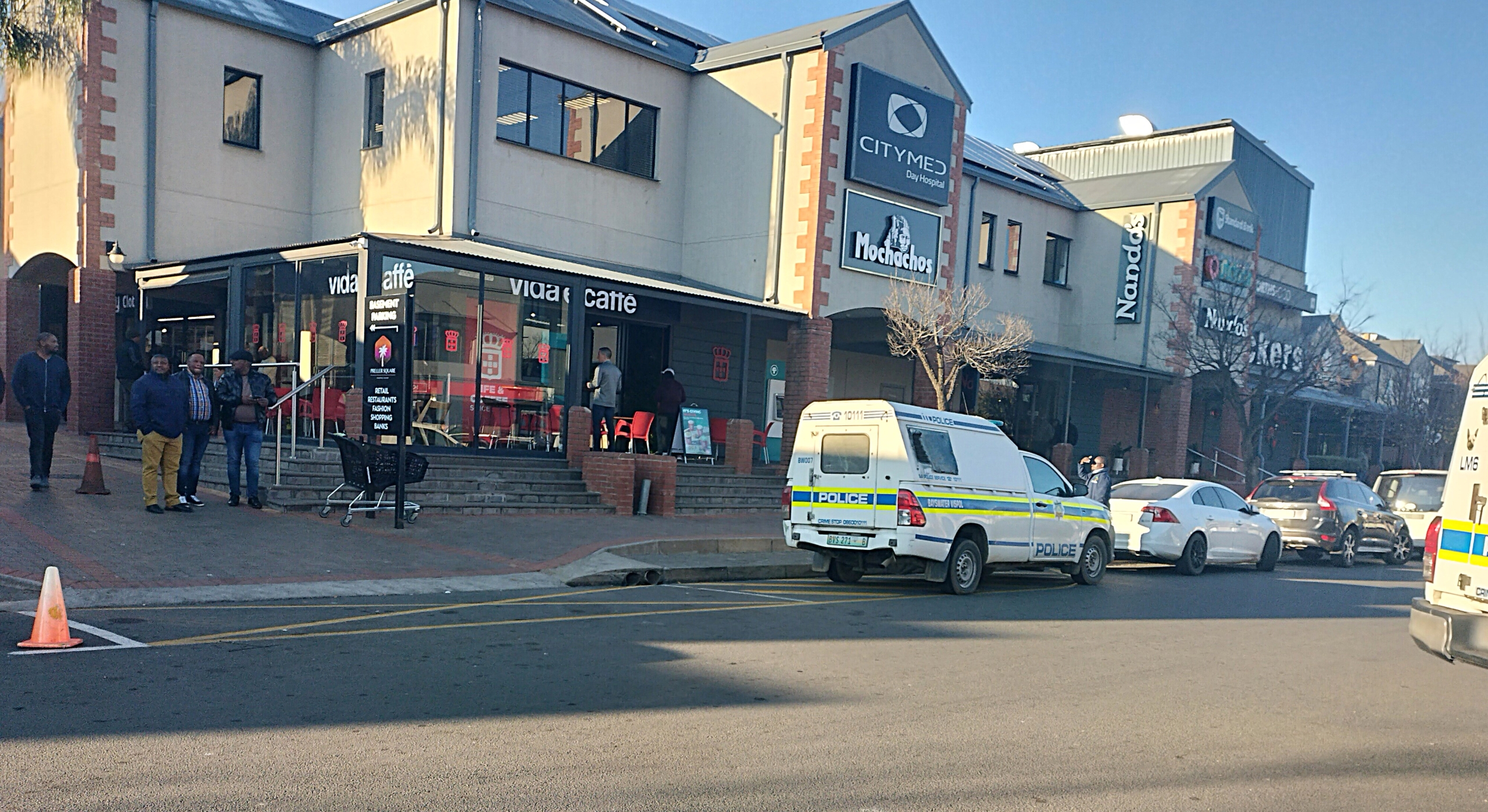 Die Prellerplein-winkelsentrum in Bloemfontein.