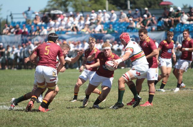 Christian le Roux in aksie vir Paul Roos Gimnasium.