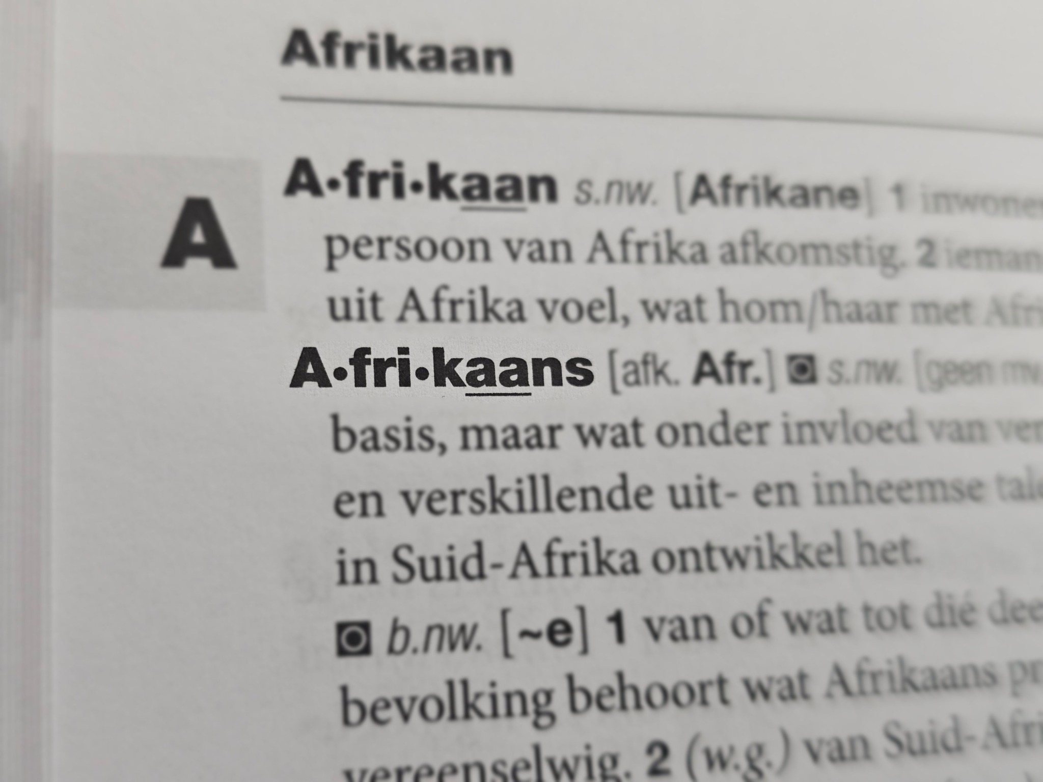 Afrikaans.