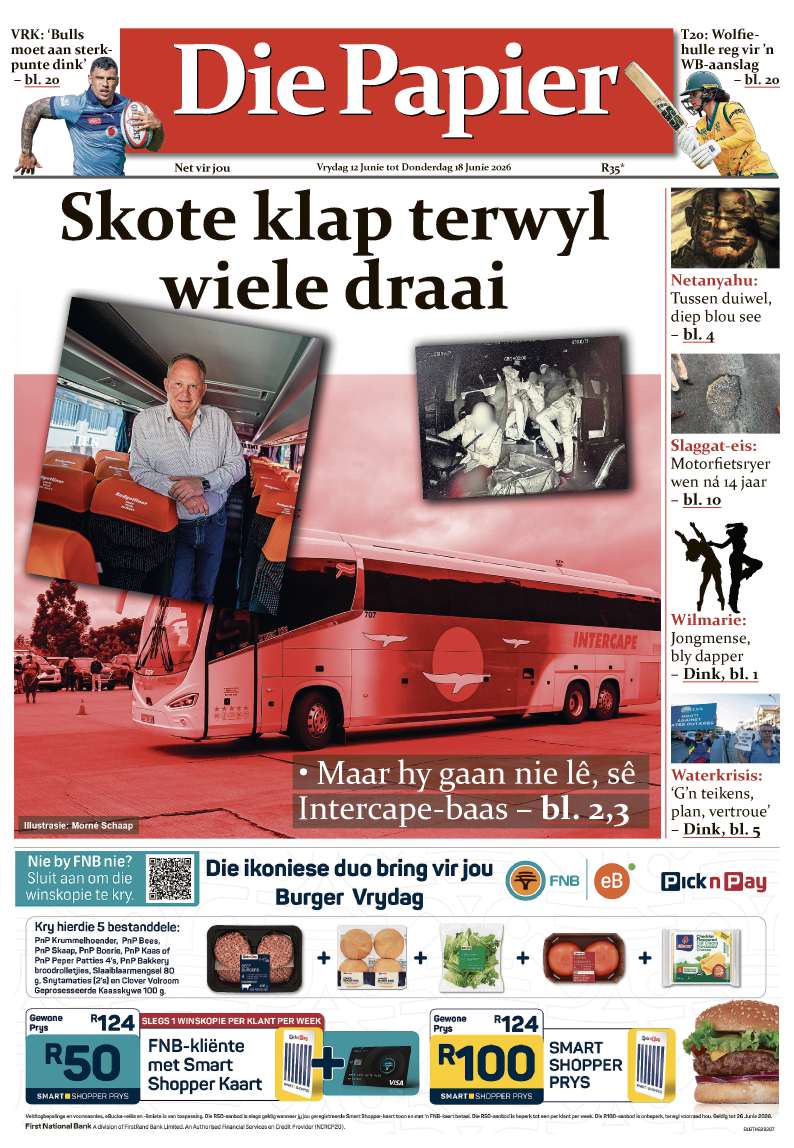 Die Papier – 12 Junie 2026