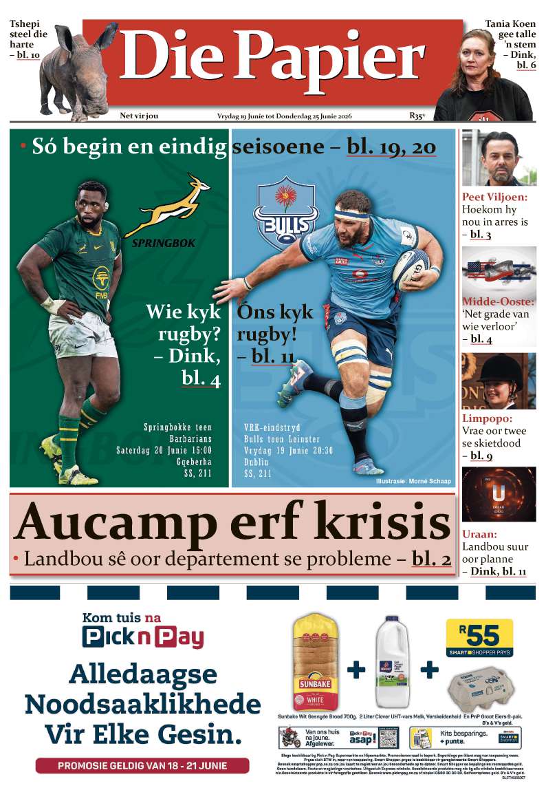 Die Papier – 19 Junie 2026