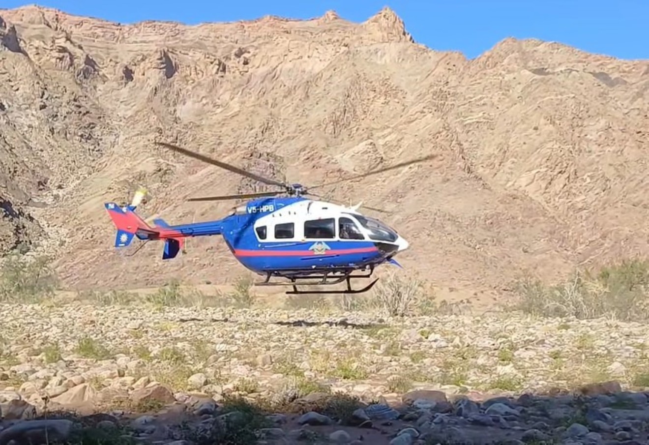’n Helikopter van die Namibiese polisie.