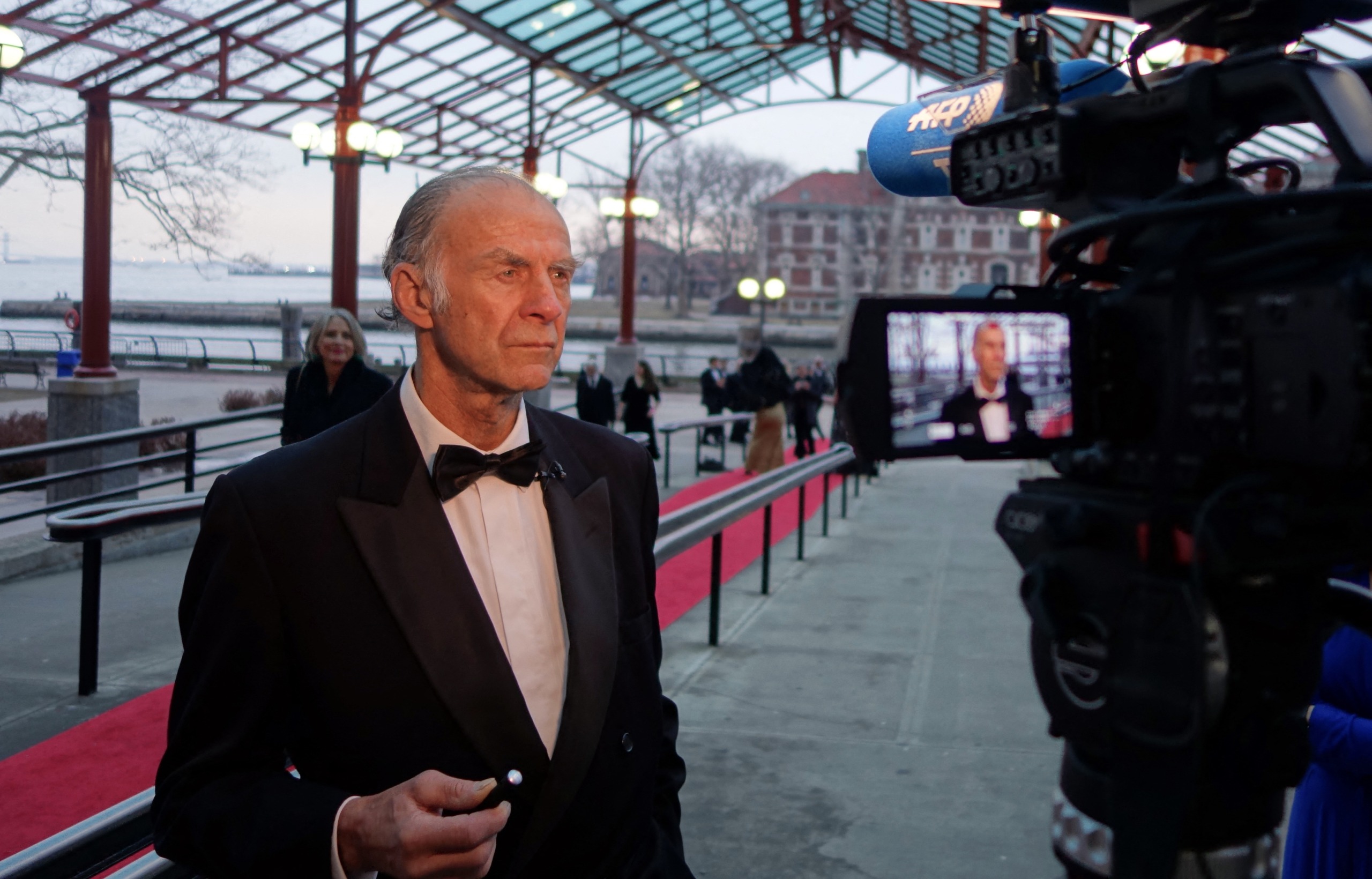 Sir Ranulph Fiennes op die rooi tapyt tydens die 113de jaarlikse dinee van die Explorers Club in 2017.