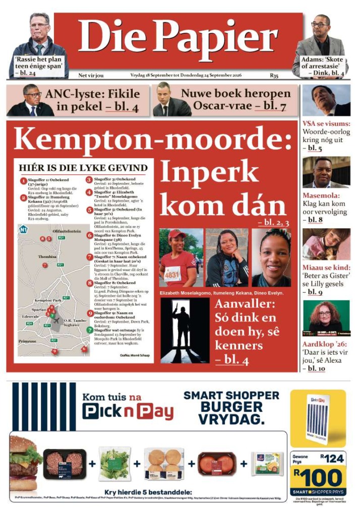 Die Papier – 18 September 2026