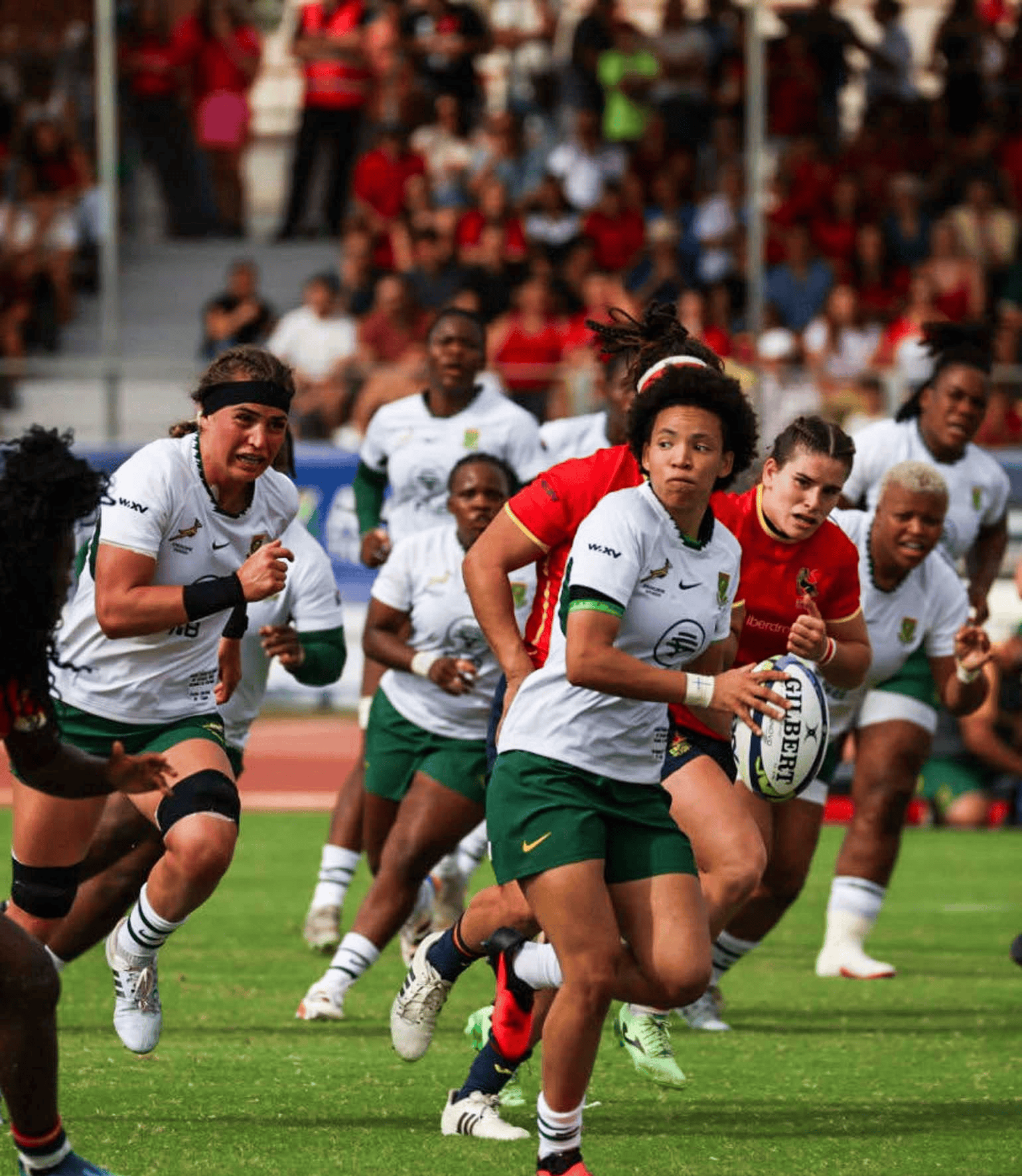 Die Bok-vroue het Spanje 20-0 geklop.
