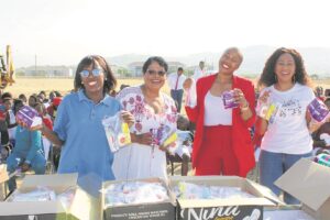 Distributing dignity to help keep girls in school
