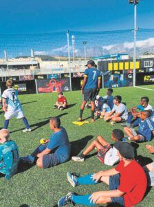 Skills training for footballers