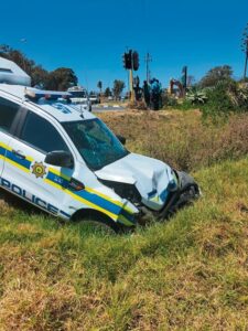 Old Firgrove Road crash: Police van dips into ditch