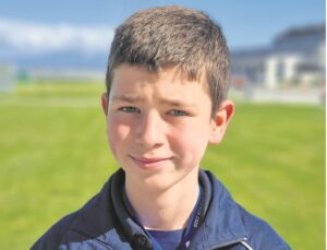 On top of the Minecraft podium