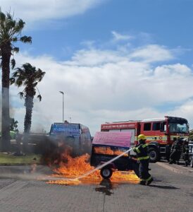 Trailer alight in Gordon’s Bay – no injuries reported