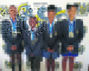 Summies bag medals on the track