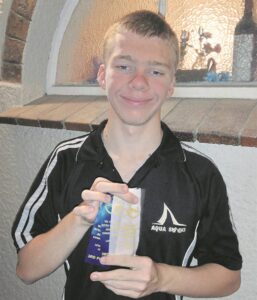 Strand-swemmer ryg eerste plekke in