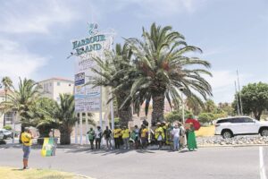 Picketers protest ‘racist attack’