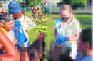 Mej. Junior Tiener maak jonk en oud bly