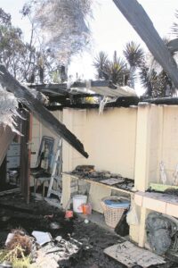 Alleged bee removal sparks fire, gutting backyard in Gordon’s Bay