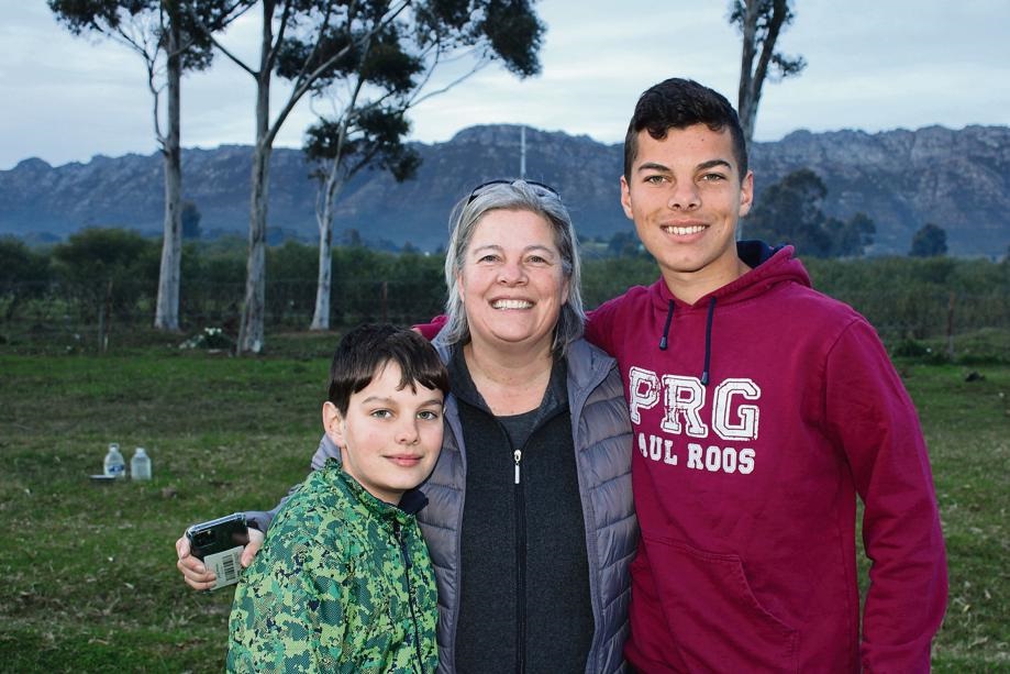 Monique de Wit with her kids Jean and Reuben. 