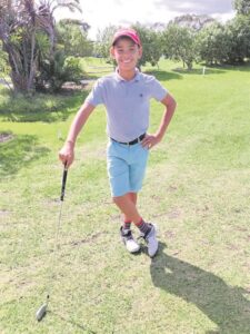 Talented young golfer takes a swing at success