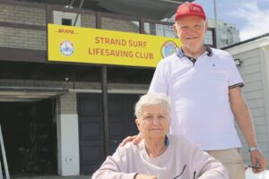 Leading the nippers at Strand Surf Lifesaving Club