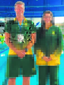 Swimmer makes a splash