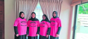 Lace up for Pink Walk for Cancer