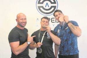 Podium spots for fitness trio