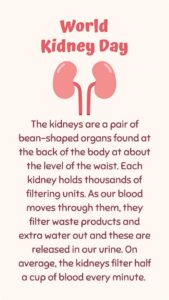 World Kidney Day: Take care of bean-shaped organs