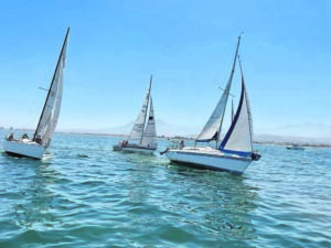 Close racing in opening sail