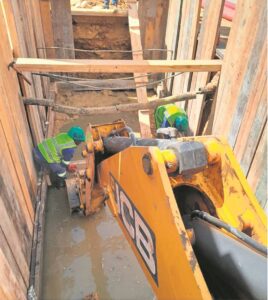 Trappies sewer repairs well underway