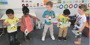 Tots explore the outdoors