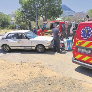 Delivery man back on duty after collision in Somerset West